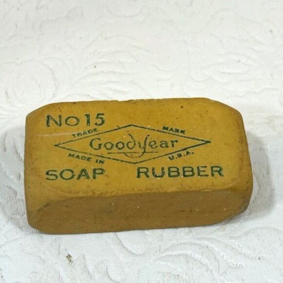 VTG 50's Goodyear Brand Pencil Eraser Number 15 Made In USA Soap Rubber 2.25" - Picture 1 of 7